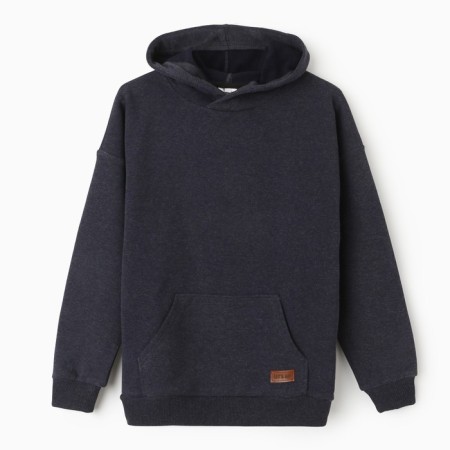 Children's sweatshirt, color blue melange, height 158 ​​cm