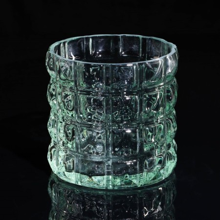 Avignon vase-sub-sub-Sight with a white candle, 11.8x1.5 cm, glass-1