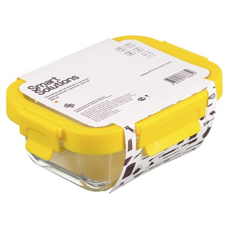 Smart Solutions baking and storage container, rectangular, with a lid, 370 ml, yellow color-7