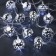 Garland “thread” 4 m with nozzles “ball with ornament”, IP20, transparent thread, 20 LED, white glow, 8 modes, 220 V