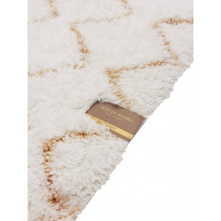 A set of bathroom rugs, size 60x100 cm, 50x70 cm, beige color-2