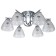 Ceiling lamp 6x60W E27, size 56x56x20 cm