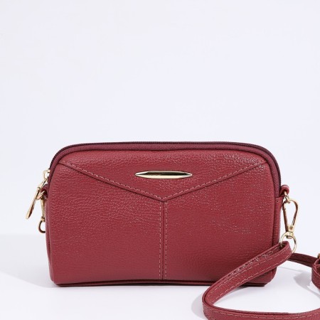 Bag Cross-Bodi with a zipper, pink color
