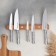 Holder for knives magnetic ADELICA, 38 cm, 7 knives, oak