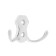 Hook furniture tundra TKD007, two -rod, chrome