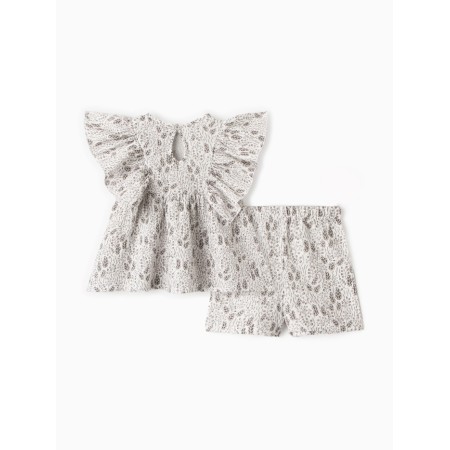 Kit for girls (blouse, shorts) minku color white, height 116 cm-3