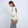 Women's bag made of artificial leather, 20x16x8.5 cm, beige color