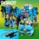 Robot "Special Bottom. Concrete mixer ", transforms, gathers in 1 large of 7 robots