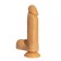 Fallomitator on the suction cup "Jaga-jaga", with a pronounced head and scrotum, 19 cm, bodily