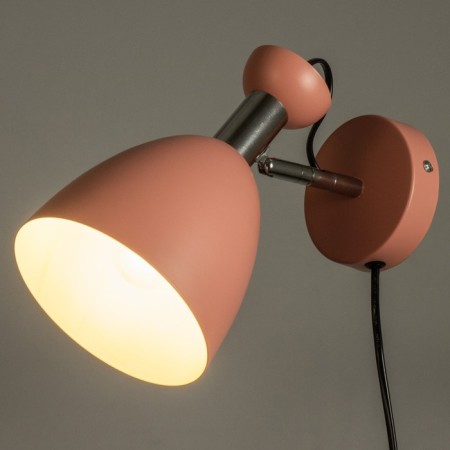 Sconces with a switch on the wire "Claudia" E27 40W pink 28x15x20cm-3
