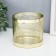 Glass of Glass for 1 candle "strips" gold 10x10x10 cm