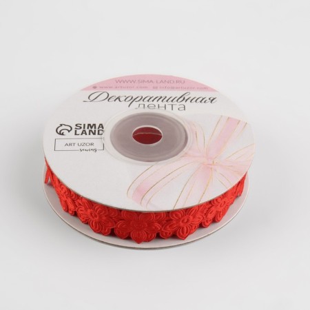 Figure tape "Flower", 18 mm, 9 ± 0.5 m, red color-1