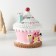 Souvenir Polystone Light "Gingerbread House Pink in the Glazes with a snowman" 11.5x11.5x15 cm