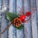 Decor "Winter Charm" Scarlet branches and flower 16 cm