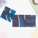 Mini-postcard "Happy Birthday!" Blue background, 6.5x6.5 cm