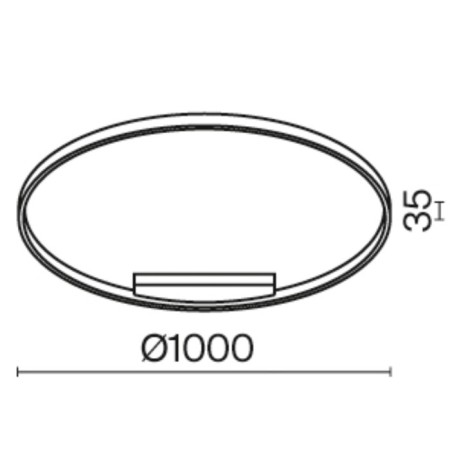 Ceiling light MayToni Mod058CL-L65BS3K, 1XLED, 61W, 100x100x3.5 cm, 3000lm, brass color-2