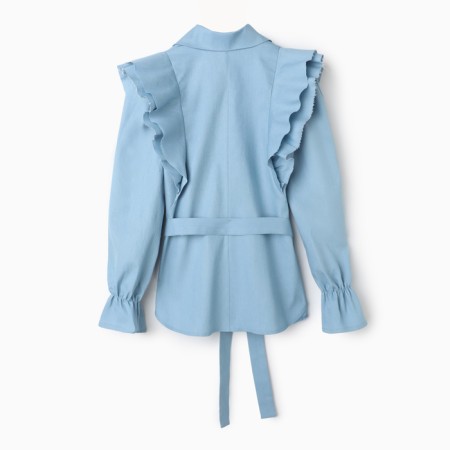 Women's jeans shirt with wax mist, p.46, blue-10