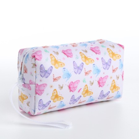 Cosmetic bag with lightning, white/multi -colored color