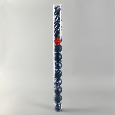 Set of jewelry plastic 13 pcs "Melody" droplet, 6 cm, blue-1