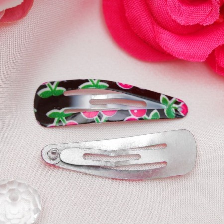 Invisibility for hair "Flower cherry" (set 12 pcs) 3 cm, mix
