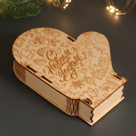 New Year's Basket-Varazhka "Happy New Year" 21x16x5 cm-1