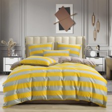 Bed linen duo Sofi de Marko “Alan”, size 230x250 cm, 160x220 cm - 2 pcs, 50x70 cm - 2 pcs, 70x70 cm - 2 pcs, yellow color