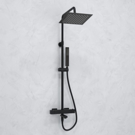 The shower system wasserkraft a299.255.218.bm Thermo, tropical shower, thermostat, black-1