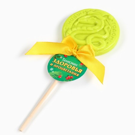 New Year! Lollice on a wand "Health Talisman", taste apple, 30 g-1