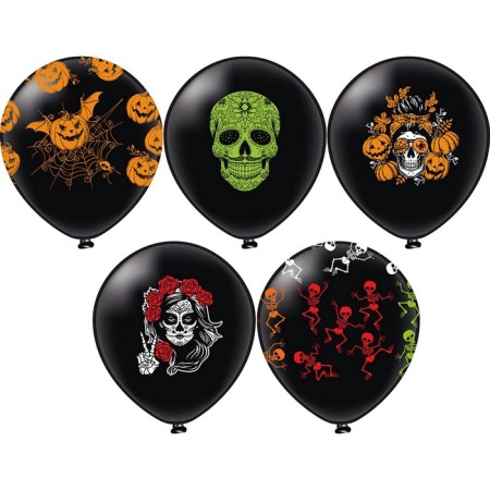 Latex Shar "" Halloween in the Mexican style ", silkography, 2-hand, set 25 pcs., Mix-1