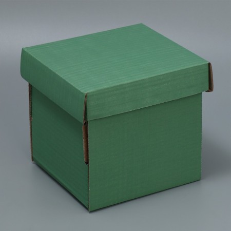 Gift folding box, packaging, “olive”, 16.6 x 15.5 x 15.3 cm