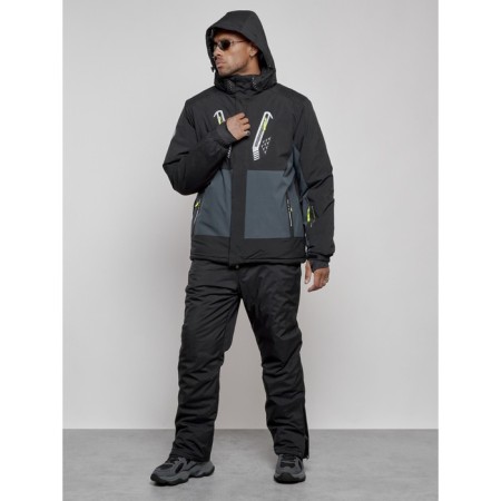 Male winter ski costume, size 56, black color-4
