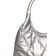 Women's bag, eco -leather, Ludor silver, 33x15x22 cm
