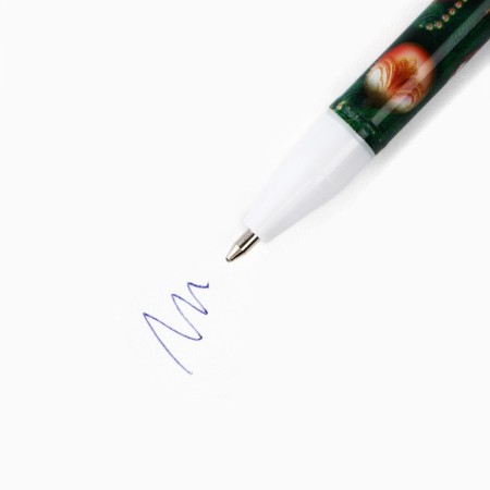 Pen Plastic with a cap "to record desires", blue paste, ball 0.5 mm-2