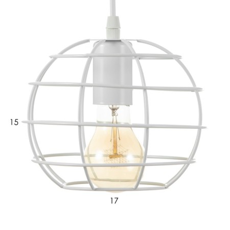 Lamp Bayerlux "Nola" 1x60W E27 white 16x16x100 cm.-5