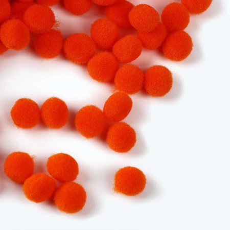 Pompons for creativity and decor "Orange", 55 grams-4
