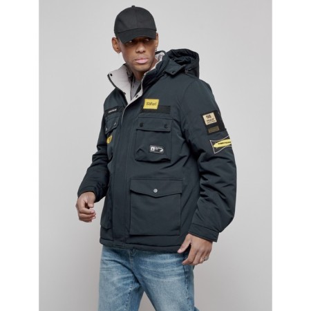 Male Winter jacket, size 48, dark blue color-7