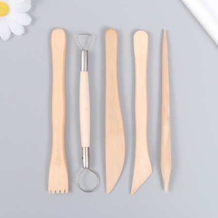 Tools for creativity set of 5 pcs wood, metal 8x14.5 cm