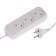 Extension cord 3 sockets, 5 m, 10 A, 2200 W, PVS 2x0.75 mm2, without salary, white