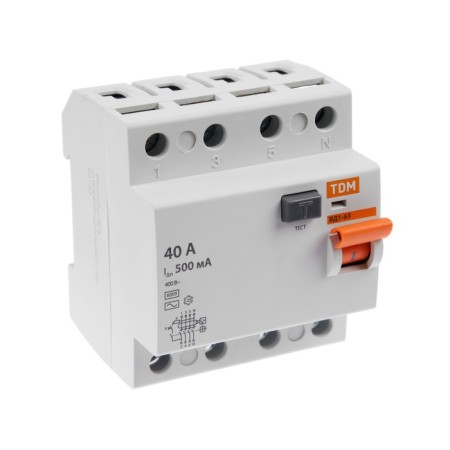 RCD TDM VD1-63, 4P, 40 A, 500MA, SQ0203-0098-1