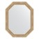 Mirror in the baguette frame, aged silver with weaving 70 mm, 58x73 cm