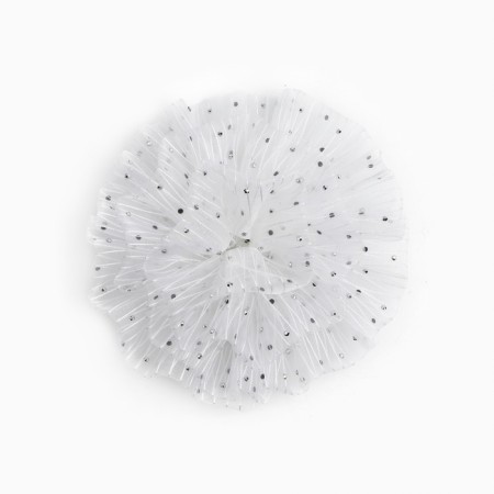 Outlet. Bant for hair on elastic band, white, 11 cm, kitty Marie-2