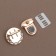 Bag -3 × 3.5 cm fastener, gold/black color