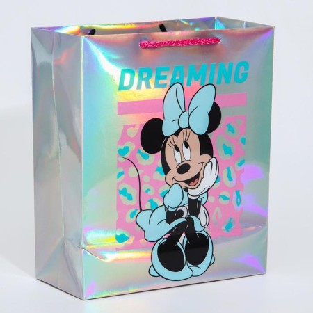 Gift package, 25x21x10 cm, holography, packaging, Minnie Mouse-1