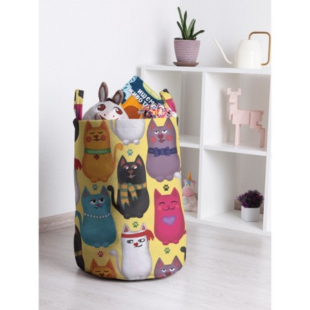 Basket for toys "Stylish cats, size 35x50 cm