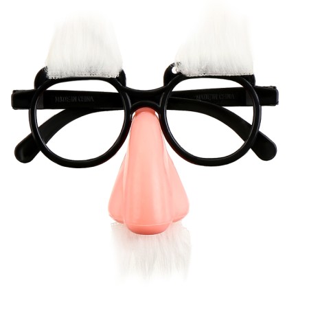 Carnival glasses-mask, eyebrows, large nose, 17 × 4 × 19 cm, mix-4