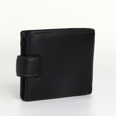 Male purse on the button, black color-1
