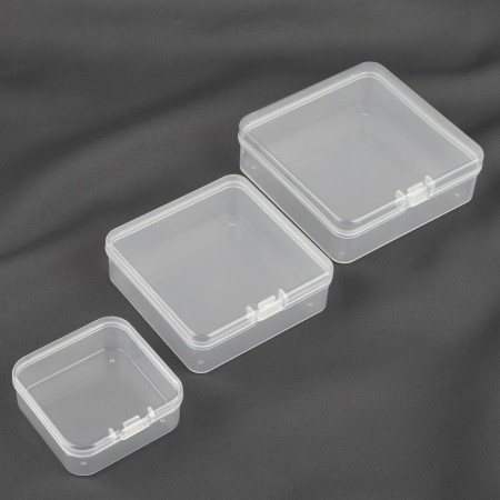 A set of containers for needlework, 3 pcs, 8.1 × 2.6 / 7.2 × 2.5 / 5.2 × 2 cm, the color is transparent-2