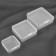 A set of containers for needlework, 3 pcs, 8.1 × 2.6 / 7.2 × 2.5 / 5.2 × 2 cm, the color is transparent