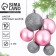 New Year's Christmas Balls, for the New Year, D = 6 cm, 10 pcs., Pink and silver color