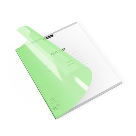 Notebook 12 sheets in the Erichkrause line classic Coverpro Neon, plastic cover, offset unit, whiteness 100%, green-2